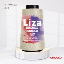 Linha Liza Grossa Brilho Circulo 500mt COR Off White 873 Linha Liza Grossa Brilho Circulo 500mt COR Off White 873
