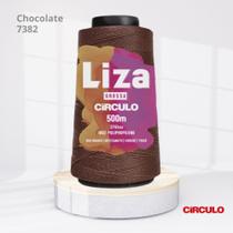 Linha Liza Grossa Circulo 500mt COR Chocolate 7382 (500m)