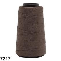 Linha liza grossa cor 7217 castanho médio