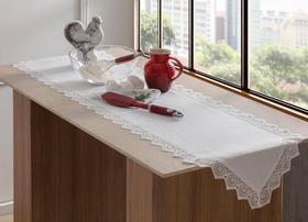 Linha luxo caminho mesa rendado texas 40x180cm bco jolitex