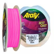 Linha Monofilamento Araty Best Cast 0.35MM 300M Rosa Pink