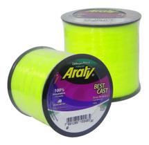 Linha Monofilamento Araty Best Cast 0,45mm 13,3kg 574m Amarelo