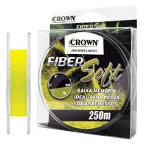 Linha Monofilamento Crown Fiber Soft Amarela 0,33mm 250 Metros - SSX Multicoisas
