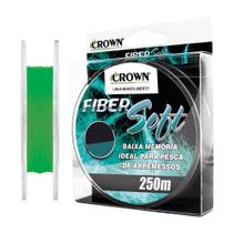 Linha Monofilamento Fiber Soft 250mts Green - Crown 0,37mm