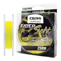 Linha Monofilamento Fiber Soft 250mts Yellow - Crown 0,37mm Linha Monofilamento Fiber Soft 250mts Yellow - Crown 0,37mm