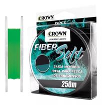 Linha monofilamento fiber soft green 0,37mm 27lb 250 metros