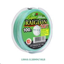 Linha Monofilamento Verde Super Raiglon Soft 0,28mm 100m