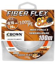 LINHA MULTI CROWN FIBER FLEX X8 LARANJA 70lb 0,35mm 300m