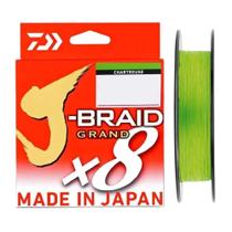 Linha Multi Daiwa J-Braid Grand X8 Chartreuse - 135m - Verde Linha Multi Daiwa J-Braid Grand X8 Chartreuse - 135m - Verde