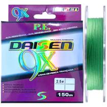 Linha Multifilamento Daisen 9X 0,37mm 60lb 150m Verde