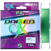Linha Multifilamento Daisen 9X 0,40mm 70lb 150m Verde Linha Multifilamento Daisen 9X 0,40mm 70lb 150m Verde