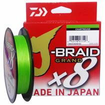 Linha multifilamento Daiwa J-braid Gr X8 Chartreuse 135m 0,28mm 30lb