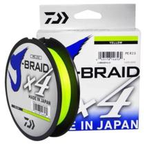 Linha Multifilamento Daiwa J-Braid X4 20lb 0,21mm Amarelo 135m Linha Multifilamento Daiwa J-Braid X4 20lb 0,21mm Amarelo 135m