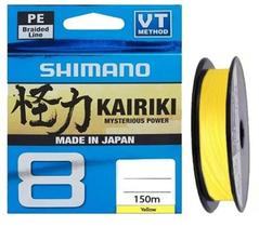 Linha multifilamento shimano kairiki 8 pe 30lb 0,230mm x 150m amarelo