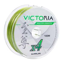 Linha Multifilamento Victoria 4x 100m 0,40mm 53lbs Verde - Maruri