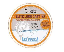 Linha mx pesca elite laranja 0,35m 300mt Linha mx pesca elite laranja 0,35m 300mt