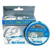 Linha MX Pesca Elite Long Cast 300m Monofilamento Azul Claro 0.45mm 27.28kg