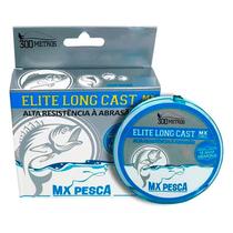 Linha MX Pesca Elite Long Cast 300m Monofilamento Azul Claro 0,40 19,35kg