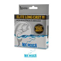 Linha MX Pesca MX Elite Long Cast 300m Monofilamento Transparente 0,16mm 3,52kg