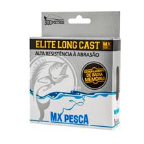 Linha MX Pesca MX Elite Long Cast 300m Monofilamento Transparente 0,20mm 5,58kg