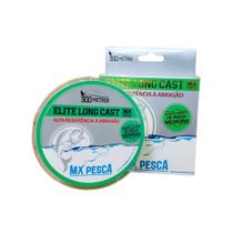 Linha MX Pesca MX Elite Long Cast 300m Monofilamento Verde 0,35mm 14,70kg