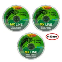 Linha MX Pesca MX Line Mono 300 Metros Interligados Transparente 0.50mm 32,83kg
