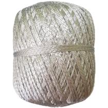 Linha Para Croche 100G Ayla Prata Brilho 130M