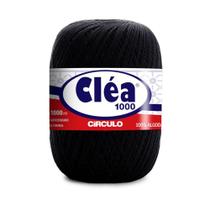 Linha para Crochê c/ 1000m Cléa - Cor 8990 Preta - Círculo