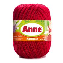 Linha para Crochê c/ 500m Anne - Cor 3528 Vermelho Carmim