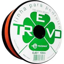 Linha Para Pedreiro, Lisa, 0,8 mm x 100 m, Laranja, 051014, Trevo