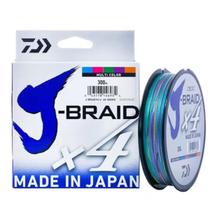 Linha para Pesca Multifilamento Daiwa J-braid X4 300m Multicolorida