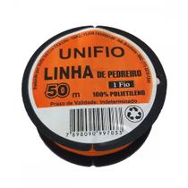 Linha Pedreiro 1 Fio 50M Laranja - Kit C/12 Linha Pedreiro 1 Fio 50M Laranja - Kit C/12