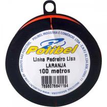 Linha Pedreiro 1 Fio Laranja Polibel 100M 1187 - Kit C/12