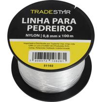 Linha Pedreiro Nylon 0,8 mm 100 Metros Transparente Tradestar