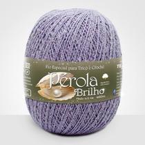 Linha Pérola Brilho Novelo 460 metros LILAS COM PRATA