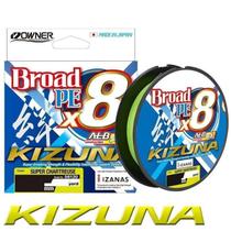 Linha Pesca Kizuna Broad Owner Pe 8X 0,25Mm 38Lb Verde Musgo