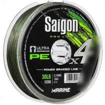 Linha Pesca Multifilamento Saigon X4 Marine 4 Fios 100 Mts