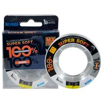 Linha Pesca MX Force Fluorocarbono Super Soft 50m Transparente 0.52mm 17,20kg