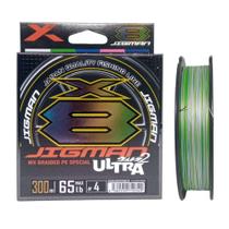 Linha Pesca Trançada X-Braid Ultra 2 Jigman X8 N4 65lb 29.4kg Multifilamento 300m
