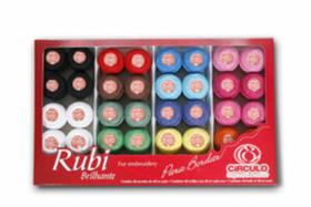 Linha Rubi Cor Lisa Estojo Círculo cx 40 novelos