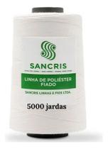 Linha Sancris 120 Costura Reta E Overlock 5000 Jardas Branca - Branco Linha Sancris 120 Costura Reta E Overlock 5000 Jardas Branca - Branco