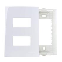 Linha Sleek Conj Placa 4x2 p/ 2 Módulos Horizontais - MarGirius