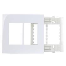 Linha Sleek Conj Placa 4x4 p/ 6 Módulos Horizontais