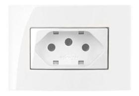 Linha Sleek Conjunto Tomada 2p+nbr 14136 Para Móveis