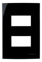 Linha Sleek Ebony 4x2 Placa P/ 2 Módulos