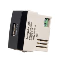 Linha Sleek Ebony Módulo Tomada Carregador Usb 1A