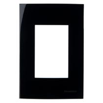 Linha Sleek Ebony Placa 4x2 p/ 3 Módulos Horizontais Linha Sleek Ebony Placa 4x2 p/ 3 Módulos Horizontais