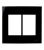 Linha Sleek Ebony Placa 4x4 P/ 6 Módulos