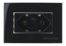 Linha Sleek Ebony Tomada Para Móveis 2p+nbr 14136 10a 250v