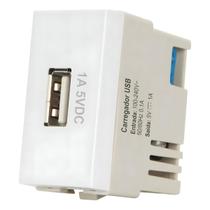 Linha Sleek Módulo Tomada Carregador USB 2A Bivolt Linha Sleek Módulo Tomada Carregador USB 2A Bivolt
